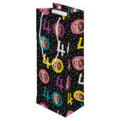 Pour Bouteille 40e anniversaire Personnaliser photo Sac cadeau vi (Dos Angle)