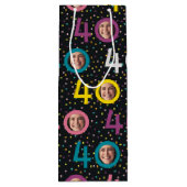 Pour Bouteille 40e anniversaire Personnaliser photo Sac cadeau vi (Dos)