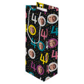 Pour Bouteille 40e anniversaire Personnaliser photo Sac cadeau vi (Devant Angle)