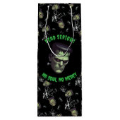 Pour Bouteille 🖤 Black Frankenstein Halloween Sac cadeau 💀 🎃 (Dos)