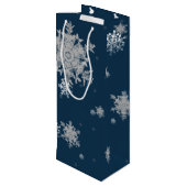 Pour Bouteille Bleu Noël Ornements Vin Sac cadeau (Dos Angle)