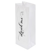 Pour Bouteille Boire-moi Vin Sac cadeau (Dos Angle)