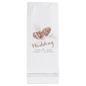Pour Bouteille Brown pin cône dessin mariage cadeau sac cadeau (Dos)