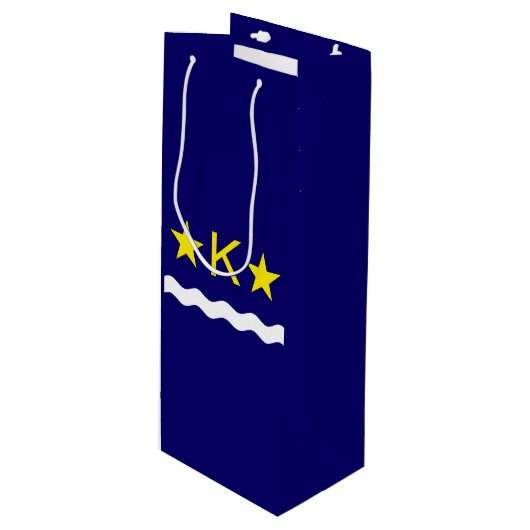 Pour Bouteille Drapeau de Kinshasa, Sac cadeau de vin Congo (Devant Angle)