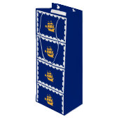 Pour Bouteille Drapeau de Québec Sac cadeau de vin (Dos Angle)