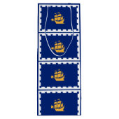 Pour Bouteille Drapeau de Québec Sac cadeau de vin (Dos)