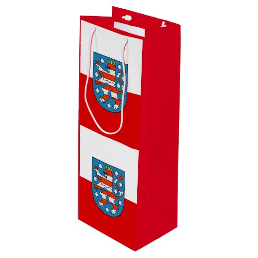 Pour Bouteille Drapeau de Thuringe Vin Sac cadeau (Devant Angle)
