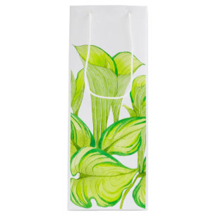 Pour Bouteille 'Harmonie en vert' sur un sac cadeau