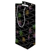 Pour Bouteille Joyeux 55e anniversaire Fireworks Vin Sac cadeau (Dos Angle)