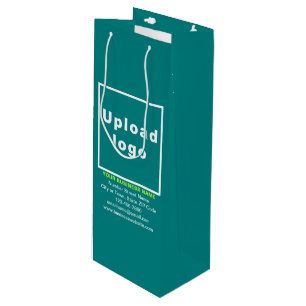 Pour Bouteille Marque d'affaires sur le sac cadeau Turquoise Gree