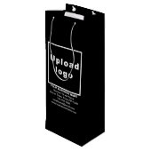 Pour Bouteille Marque d'affaires sur Sac cadeau vin noir (Dos Angle)