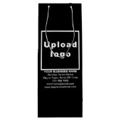 Pour Bouteille Marque d'affaires sur Sac cadeau vin noir (Dos)