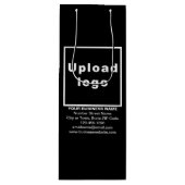 Pour Bouteille Marque d'affaires sur Sac cadeau vin noir (Devant)