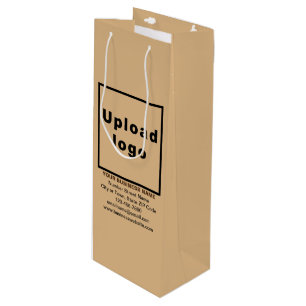 Pour Bouteille Marque d'affaires sur un sac cadeau de vin Brown l