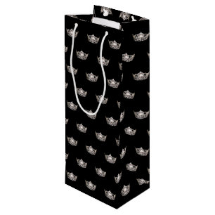 Pour Bouteille Miss America Silver Crown Cadeau Sac haut mince
