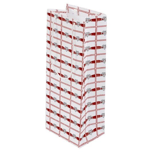 Pour Bouteille Rouge Ruban Infinity Sac cadeau de vin de coeur (Devant Angle)
