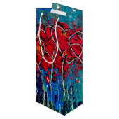 Pour Bouteille Sac à vin cadeau de coeur (Dos Angle)