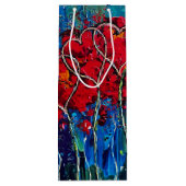 Pour Bouteille Sac à vin cadeau de coeur (Dos)