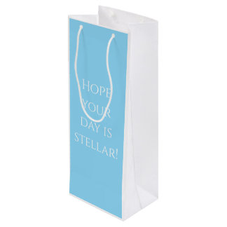 Pour Bouteille Sac Astronaute Bleu Clair - Sac Cadeau