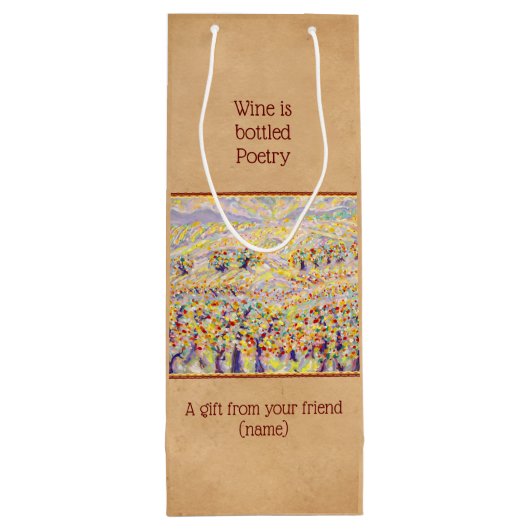 Pour Bouteille Sac cadeau Art Wine (Dos)