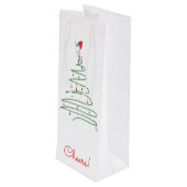 Pour Bouteille Sac cadeau aux oiseaux de Noël (Dos Angle)