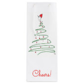 Pour Bouteille Sac cadeau aux oiseaux de Noël (Devant)