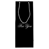 Pour Bouteille Sac cadeau Black Classy Designer Vin (Dos)