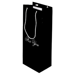 Pour Bouteille Sac cadeau Black Classy Designer Vin