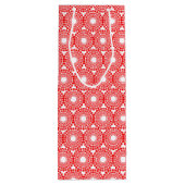 Pour Bouteille Sac cadeau - Cercles de perles rouges (Dos)