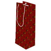 Pour Bouteille Sac cadeau Corn-Rouge-Vin de Noël (Dos Angle)