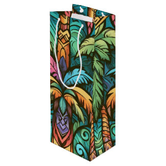 Pour Bouteille Sac cadeau culture Tiki 01