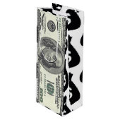 Pour Bouteille Sac cadeau de facture de cent dollars (Devant Angle)