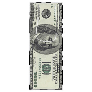 Pour Bouteille Sac cadeau de facture de cent dollars