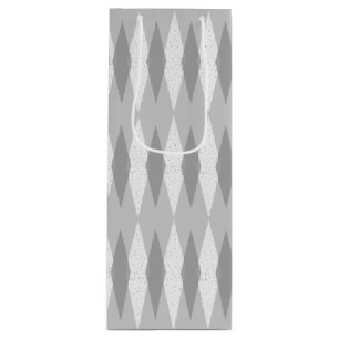 Pour Bouteille Sac cadeau de Jacquard gris moderne du milieu du s