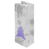 Pour Bouteille Sac cadeau de Noël de l'arbre de Noël de lavande (Dos Angle)