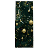 Pour Bouteille Sac cadeau de Noël or (Dos)