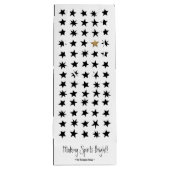 Pour Bouteille Sac cadeau de Noël scandinave à thème vin (Dos)