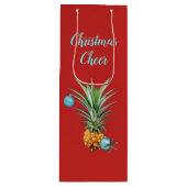Pour Bouteille Sac cadeau de Noël tropical Ananas Red Wine (Devant)