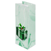 Pour Bouteille Sac cadeau de Noël vert (Dos Angle)