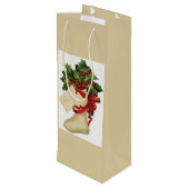 Pour Bouteille Sac cadeau de Noël victorien Stocking Vin (Dos Angle)