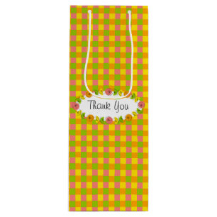 Pour Bouteille Sac cadeau de remerciement à motif ovale de Citrus