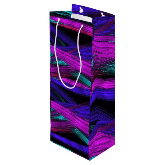 Pour Bouteille Sac Cadeau de Vin d'Art Abstrait (Dos Angle)