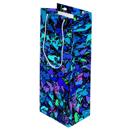 Pour Bouteille Sac Cadeau de Vin d'Art Abstrait (Devant Angle)