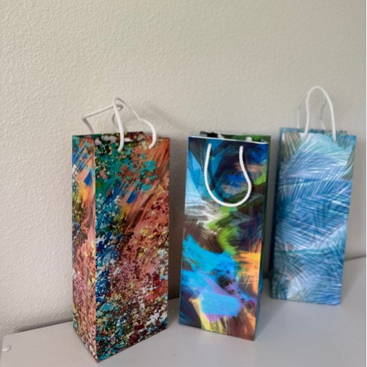 Pour Bouteille Sac Cadeau de Vin d'Art Abstrait