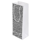 Pour Bouteille Sac cadeau de vin de Branches neigeuses (Dos Angle)
