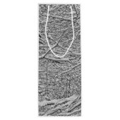 Pour Bouteille Sac cadeau de vin de Branches neigeuses (Dos)