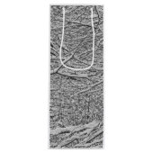 Pour Bouteille Sac cadeau de vin de Branches neigeuses (Devant)