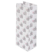 Pour Bouteille Sac cadeau de vin de la Saint-Valentin (Devant Angle)