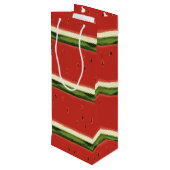 Pour Bouteille Sac cadeau de vin de pastèque rouge vif (Dos Angle)