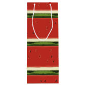 Pour Bouteille Sac cadeau de vin de pastèque rouge vif (Dos)